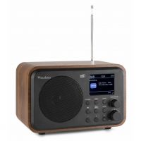 Retourdeal - Audizio Milan draagbare DAB radio met Bluetooth, FM radio en accu - Hout