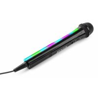 Fenton KMD55B karaoke microfoon met gekleurde LED's - Zwart
