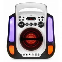 Fenton SBS30W draagbare karaoke set met Bluetooth, CD+G en microfoons - Wit