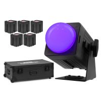 BeamZ Professional KUBE20BK uplight - set van 6 stuks in FCC30 flightcase - Zwart
