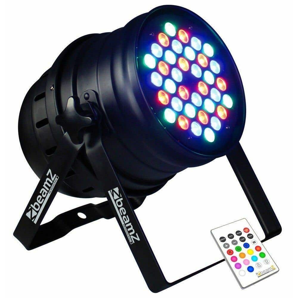 BeamZ Aluminium LED PAR64 36 x 3W RGB met afstandsbediening en DMX
