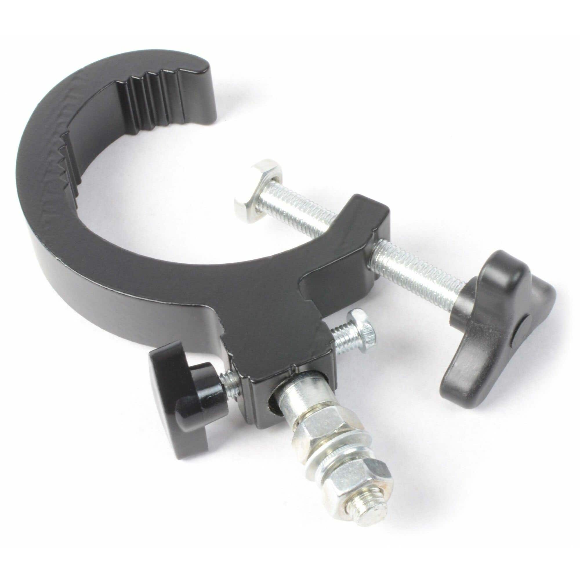 BeamZ bevestigingsklem 30-60mm voor lichteffecten, 50kg- G model - Zwart
