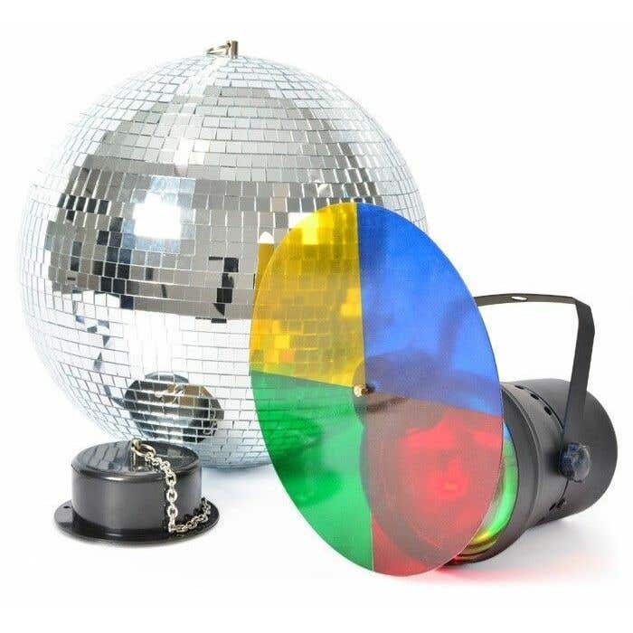 Discoset lichteffect met 30 cm spiegelbol