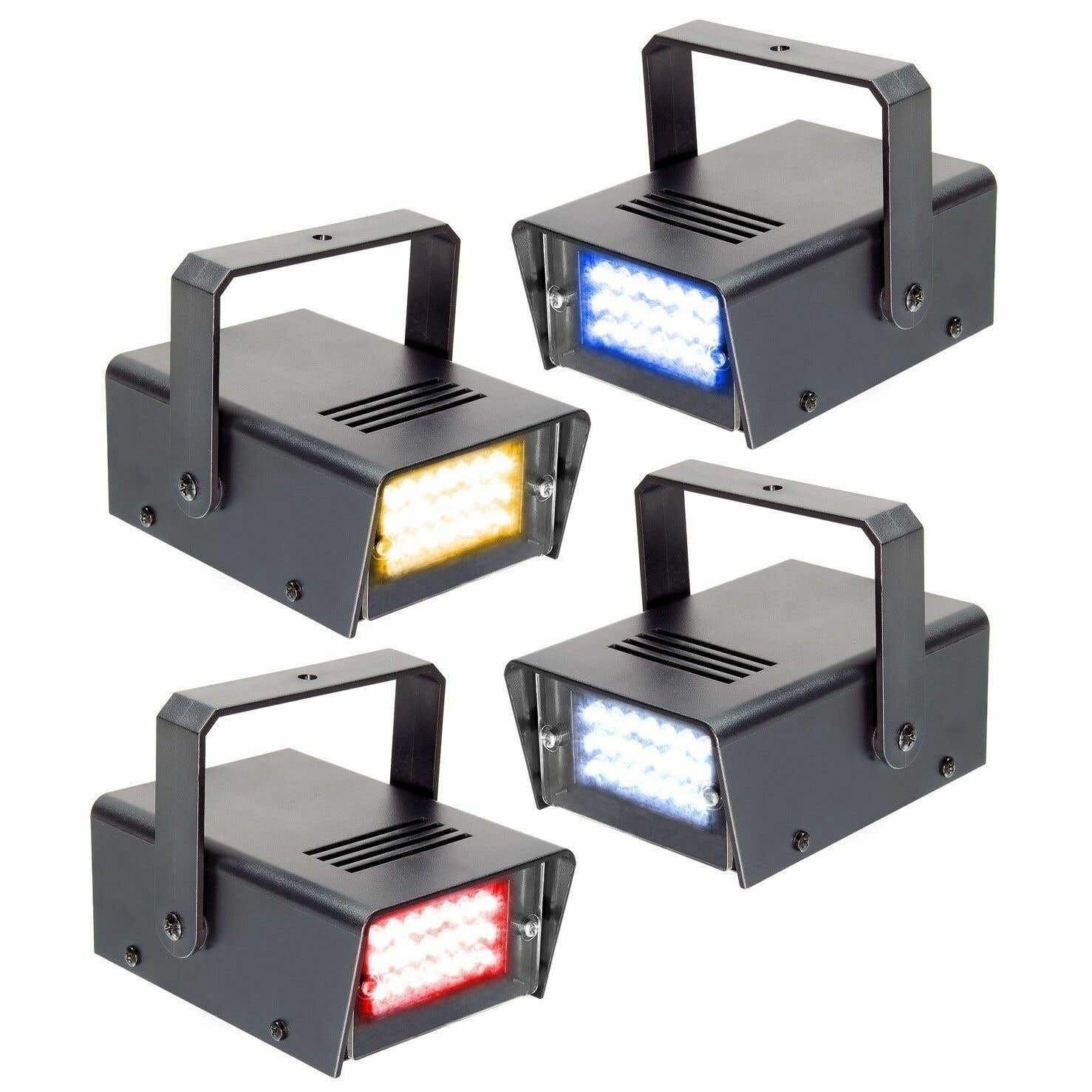 BeamZ LED Stroboscoopset Rood, Geel, Blauw en Wit