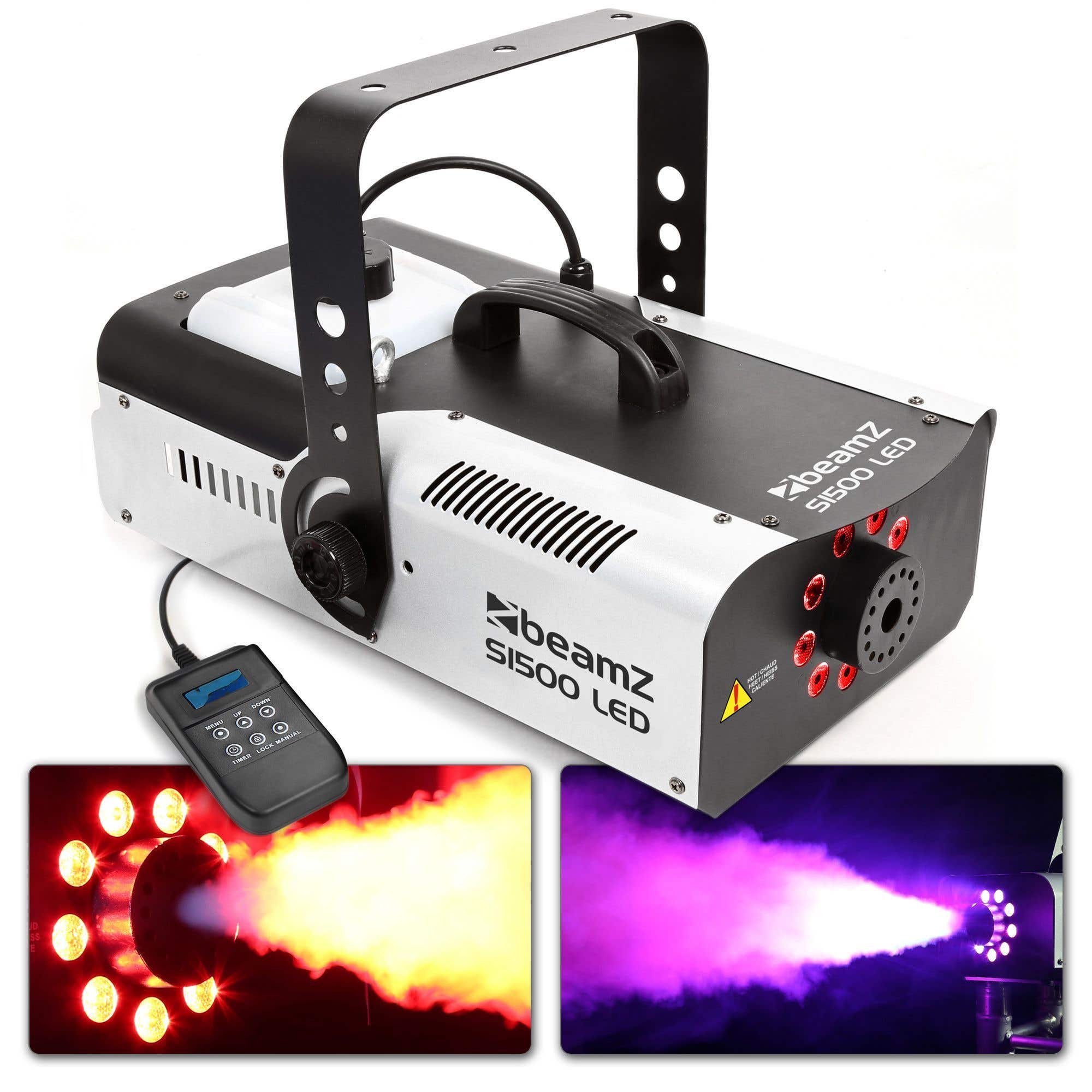 BeamZ S1500LED rookmachine met DMX en LED's - 1500 watt