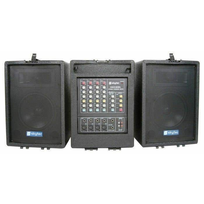 Mobiele PA Luidspreker versterker set 2 x 100W