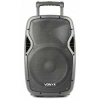 Vonyx AP1200PA mobiele speaker met Bluetooth, mp3 speler en 2 microfoons - 600W - 12