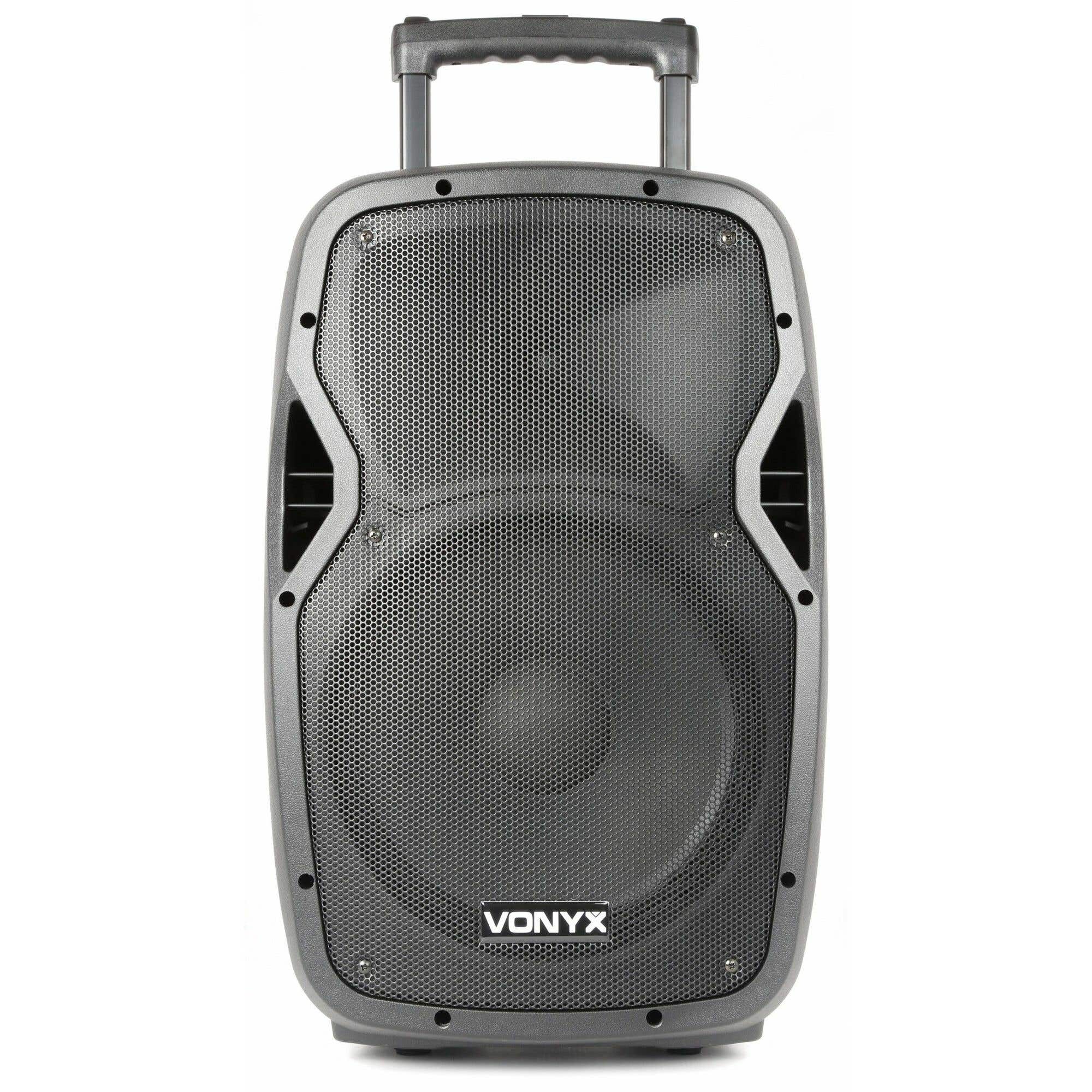 Vonyx AP1200PA mobiele speaker met Bluetooth, mp3 speler en 2 microfoons - 600W - 12