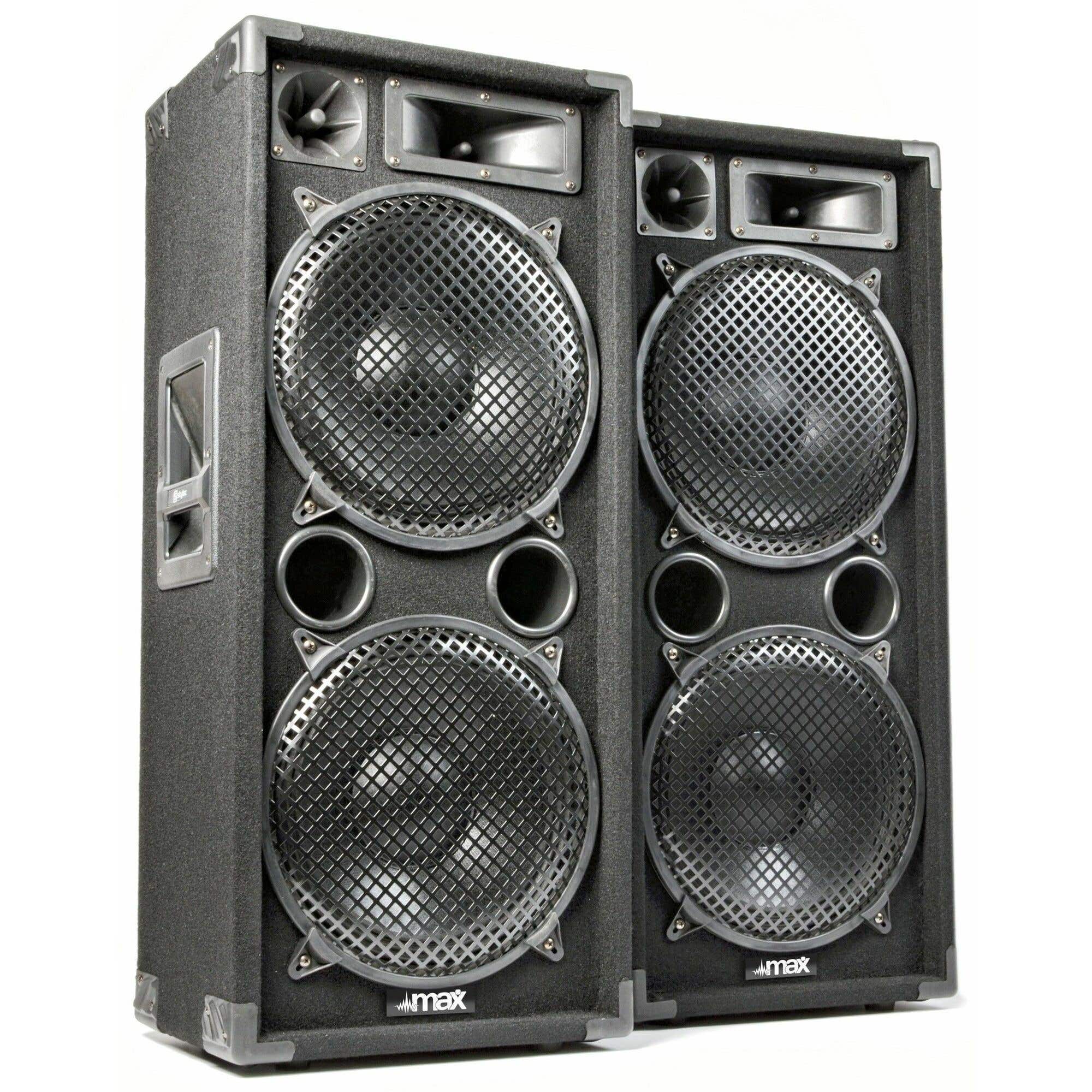 MAX MAX212 2800W Disco Speakerset 2 x 12"