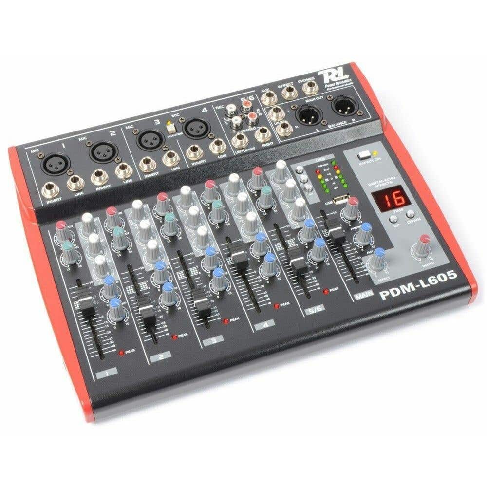 Power Dynamics PDM-L605 6-kanaals Live Mixer