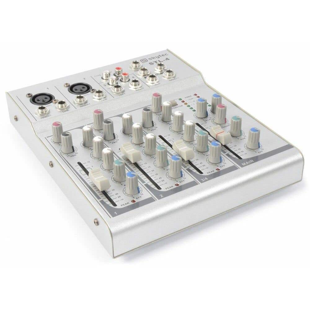 SkyTec STL-4 DJ Muziekmixer 4-kanaals