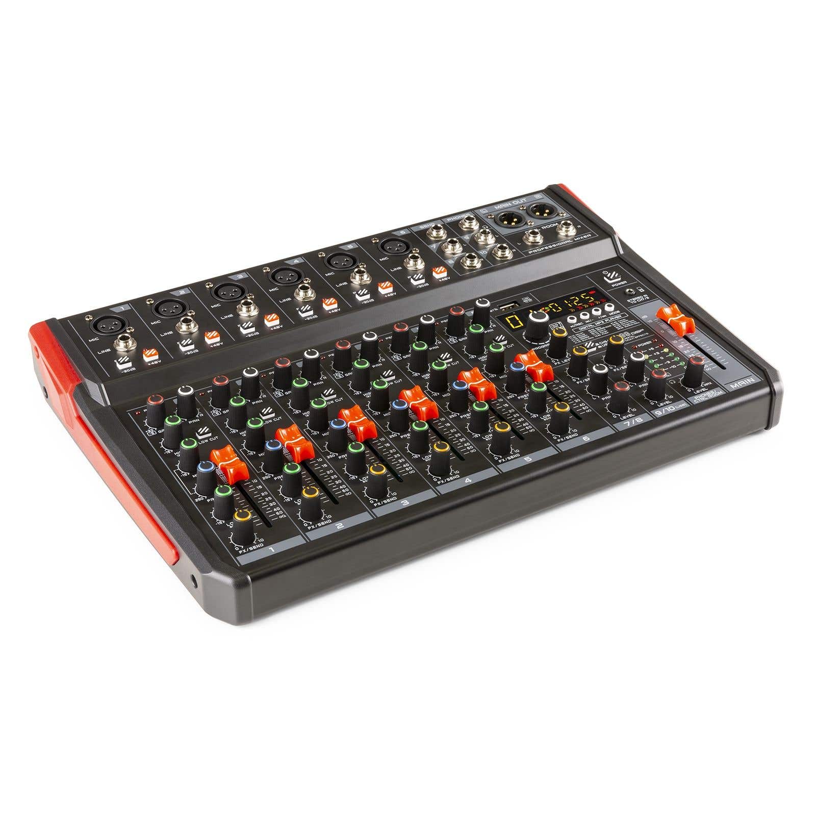 Retourdeal - Vonyx VM-KG10 - 10-kanaals mengtafel met Bluetooth, DSP, USB audio interface, etc.