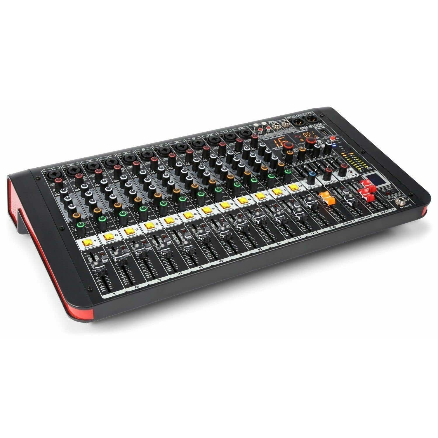 Power Dynamics PDM-M1204A 12 kanaals muziek mixer / versterker