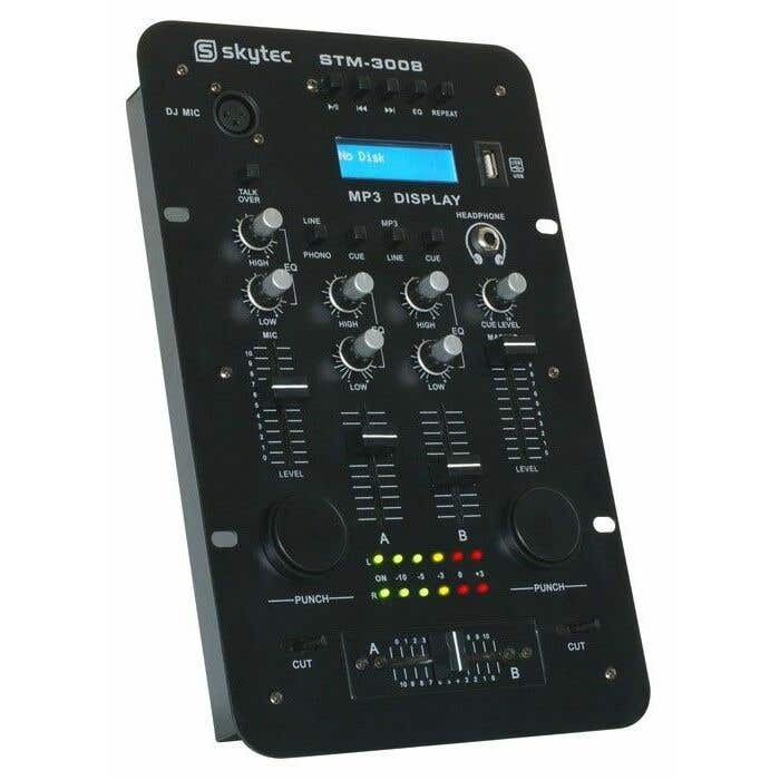SkyTec STM-3008 2 Kanaals DJ mixer USB/MP3