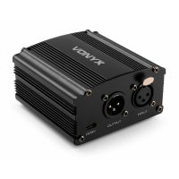 Vonyx VDX10 universele fantoomvoedingadapter 48 volt - USB-C - gebalanceerde XLR in- en uitgang - zwart