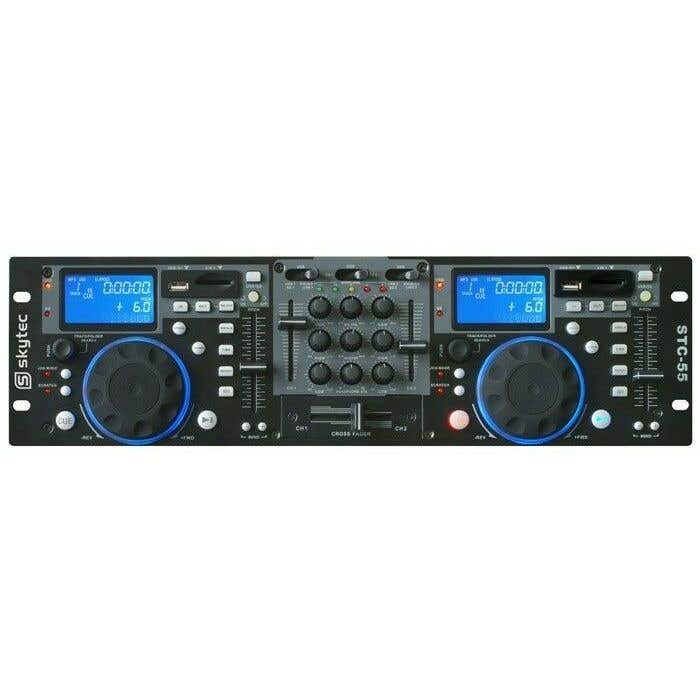 SkyTec digitale STC-55 Dubbele USB/SD Speler met USB in/uit