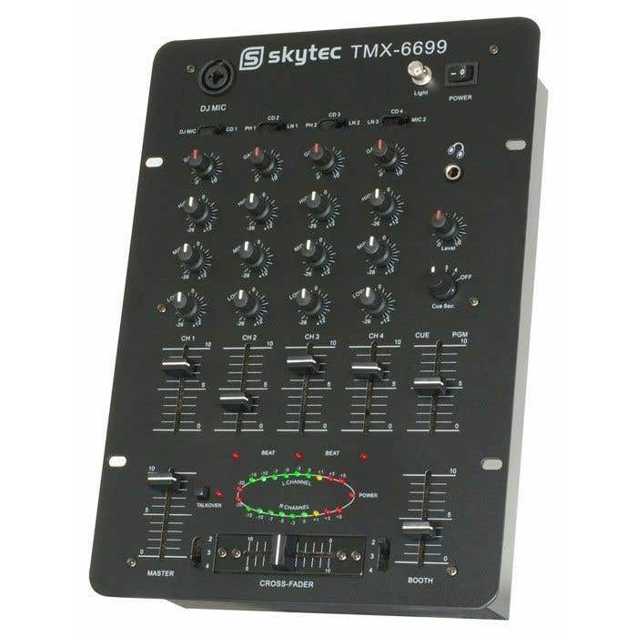 SkyTec STM-6699 4-Kanaals Mengpaneel met Equalizer - Zwart