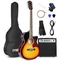 Retourdeal - MAX ShowKit elektrisch akoestische gitaarset met 40W versterker - Sunburst