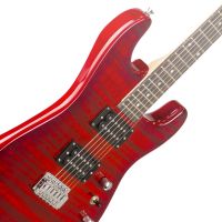 Max GigKit Superstrat Elektrische gitaar met 40 Watt versterker en accessoires - Donker Rood