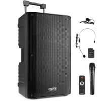 Vonyx VSA700-BP portable speaker met Bluetooth en draadloze microfoon + headset - 1000W