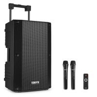 Retourdeal - Vonyx VSA500 ABS 12" portable speaker met Bluetooth en 2x draadloze microfoon - 800W