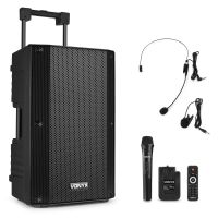 Vonyx VSA500-BP portable speaker met Bluetooth en draadloze microfoon + headset - 800W