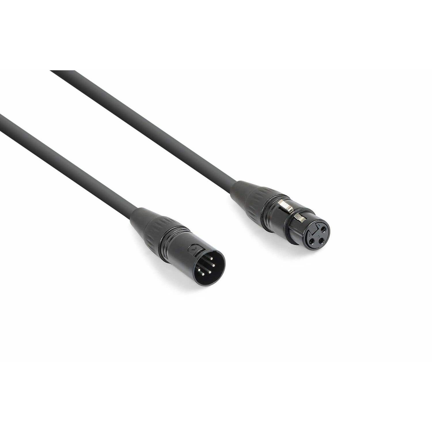 PD Connex DMX verloopkabel 3-pin XLR Female - 5-pin XLR Male - 30cm