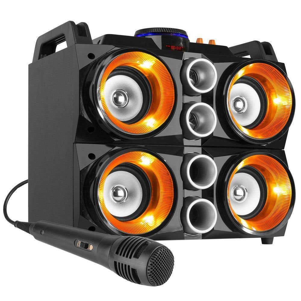 Fenton MDJ200 karaokeset150W op accu met Bluetooth en LED's
