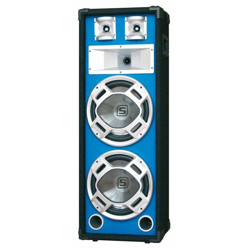PA DJ Luidspreker 2 x 12" 900W met Disco LED Verlichting