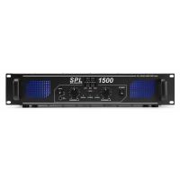 SkyTec 2 x 750W DJ PA versterker SPL1500 met EQ