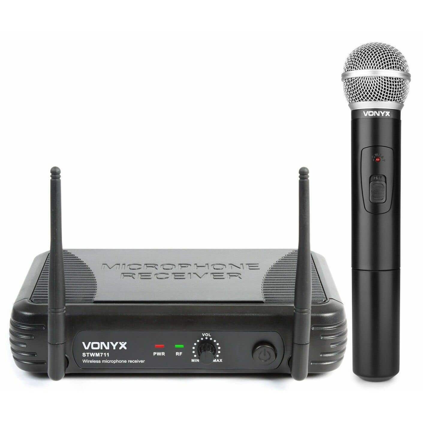 Vonyx STWM711 Draadloze VHF microfoon 1-kanaals met handmicrofoon