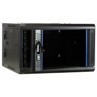 6U Patchkast - 19 inch draaibare serverkast met glazen deur