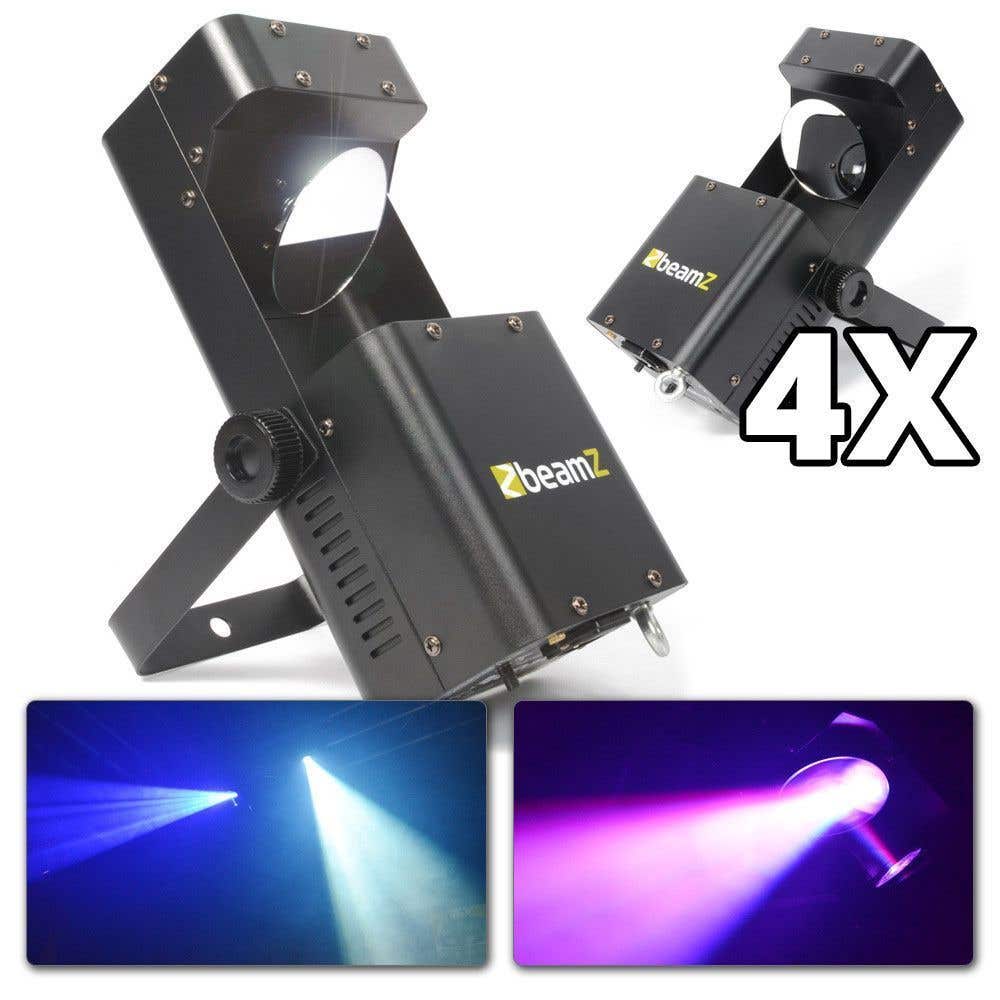 BeamZ Wildflower Set van 4 LED scanners