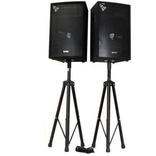 Vonyx SL12 disco speakers - 1200W 2-weg speakerset met 12'' woofers incl. statieven