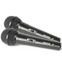 Fenton DM100 - Set van 2 zwarte microfoons voor o.a. karaoke en DJ's