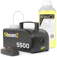 BeamZ S500 kunststof rookmachine met 1 liter extra vloeistof