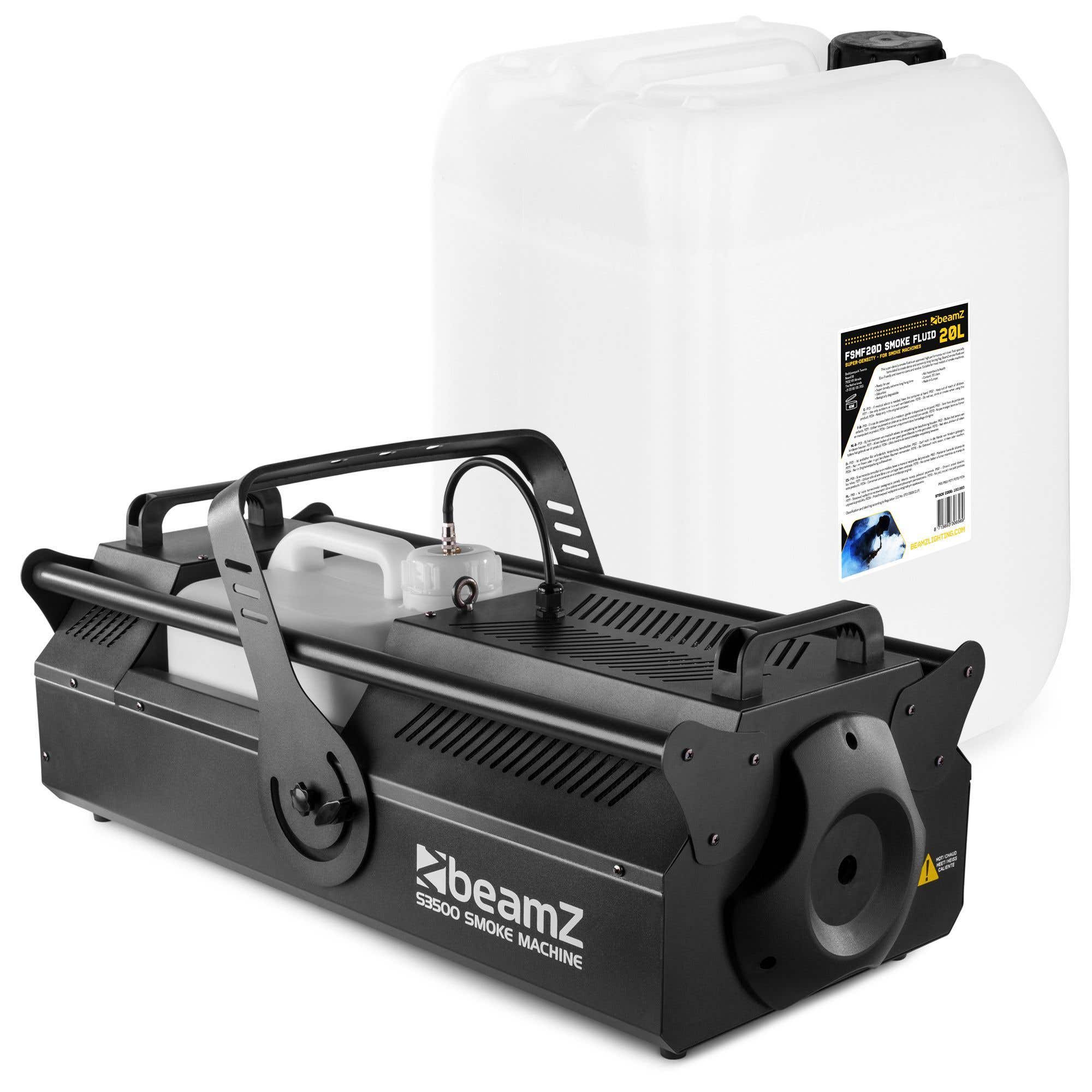 BeamZ S3500 rookmachine incl. 20 liter Ultra geconcentreerde rookvloeistof