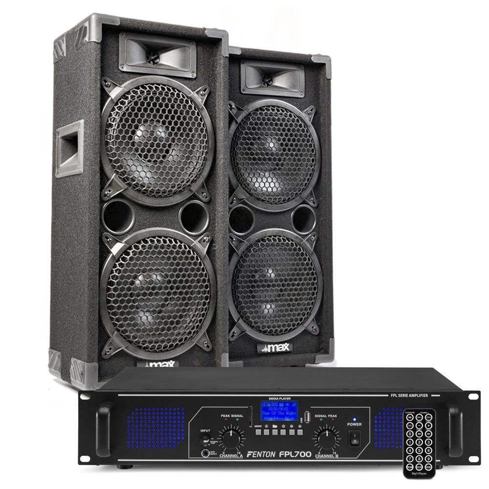 MAX28 DJ luidspreker en Bluetooth versterker combinatie 1600W