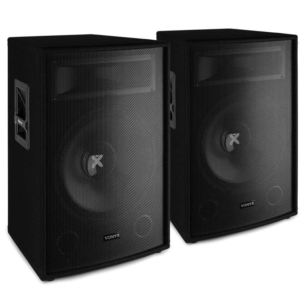 Vonyx SL15 luidsprekerset - Twee 15" speakers van 800W (totaal 1600W max.)