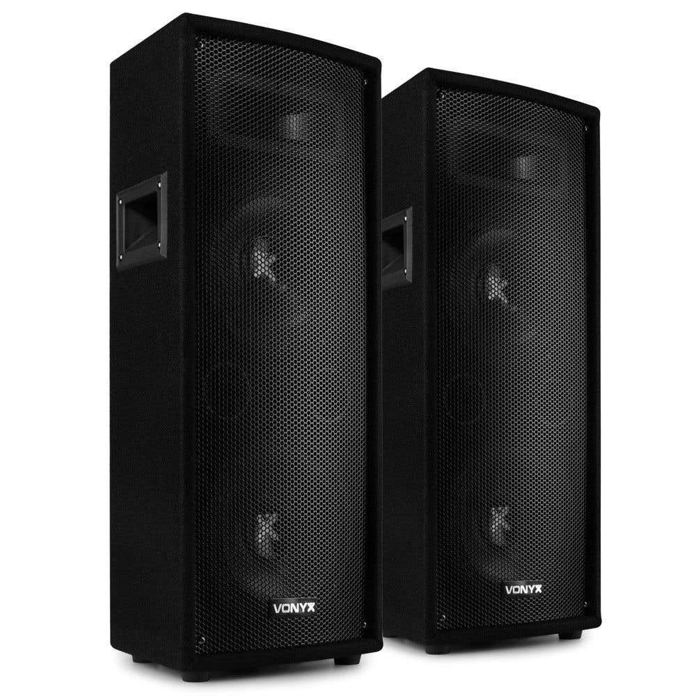 Vonyx SL28 luidsprekerset - Twee speakers met 2x 8" woofers - Setvermogen 1600W max.