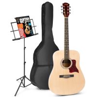 MAX SoloJam Western akoestische gitaar starterset met muziekstandaard - Hout