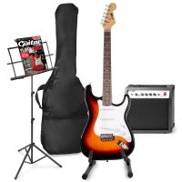 MAX GigKit elektrische gitaar set met o.a. muziek- en gitaarstandaard - Sunburst