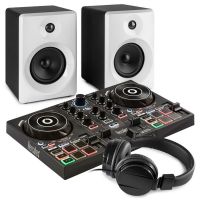Hercules DJControl Inpulse 200 DJ Set met speakers en koptelefoon - Wit