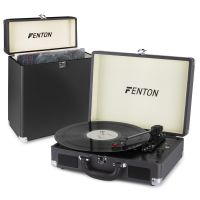 Fenton RP115C platenspeler met Bluetooth en bijpassende koffer - Zwart