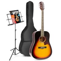 MAX SoloJam Western akoestische gitaar starterset met muziekstandaard - Sunburst