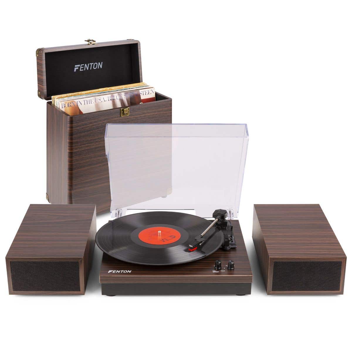 Fenton RP165D platenspeler met Bluetooth en bijpassende platenkoffer