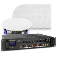 Geluidsinstallatie met versterker met Bluetooth en 24x inbouw speaker (wit) - 4 zones