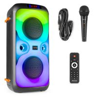 Karaoke box met microfoon - Fenton BoomBox440 - Karaoke set Bluetooth, accu en echo effect - 180W