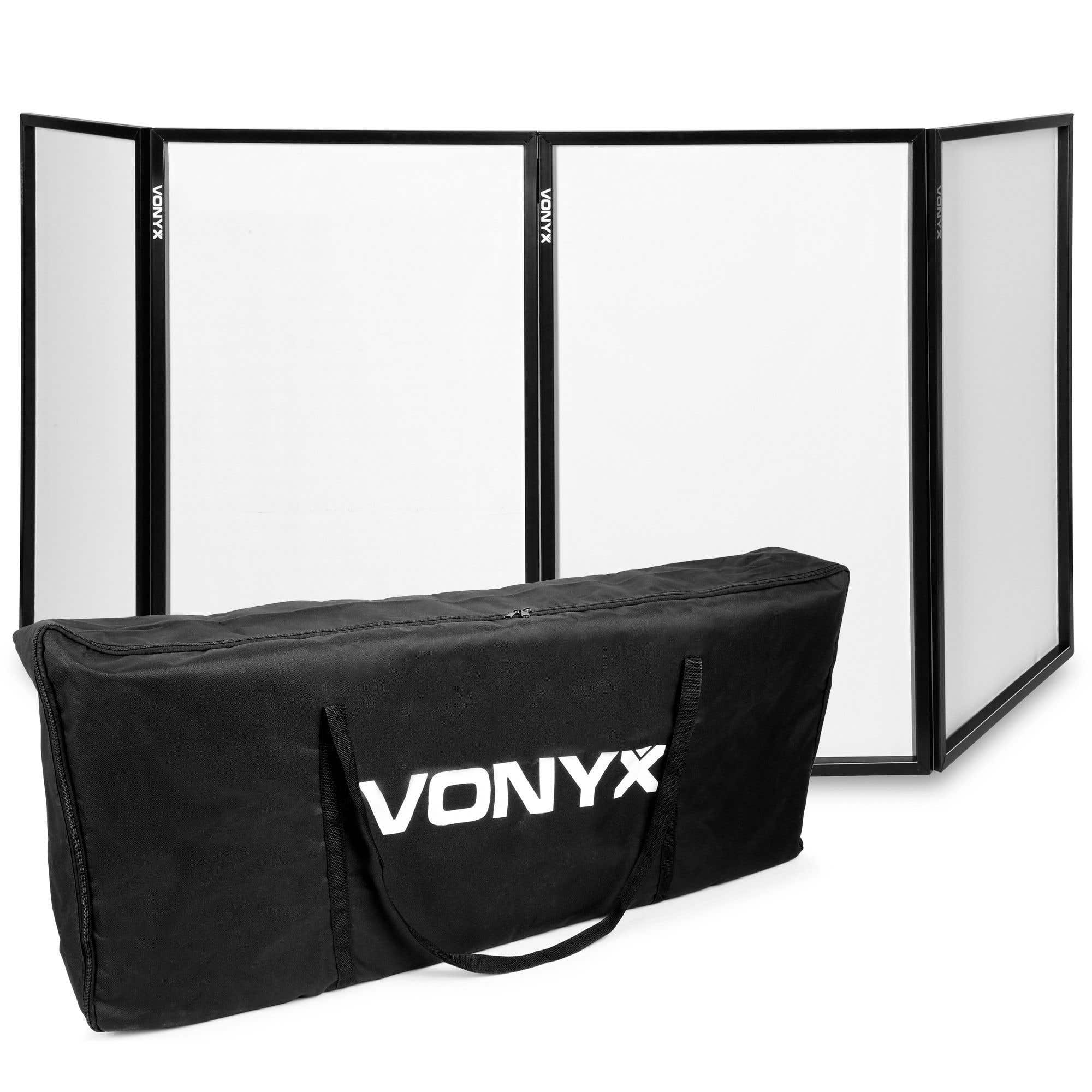 Vonyx DB2 inklapbaar DJ booth scherm met tas - 280 x 120cm totaal - Wit