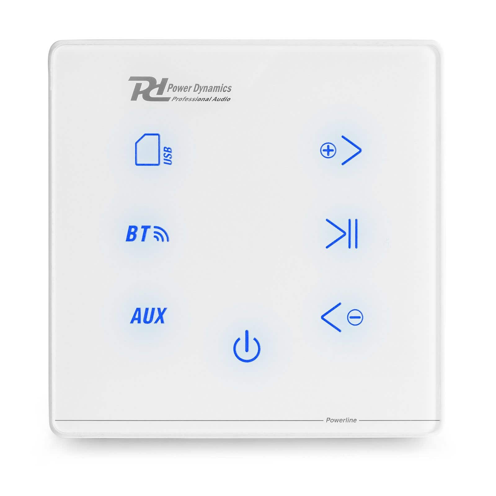 Power Dynamics Powerline A50W inbouw versterker met Bluetooth - 2x 20W